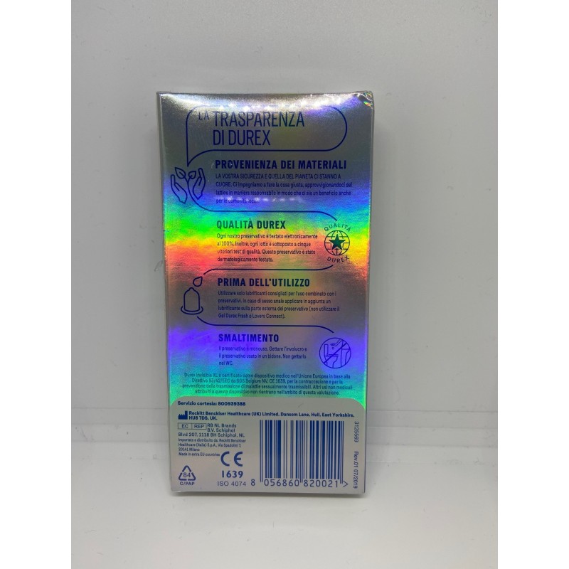 Reckitt Benckiser H. Profilattico Durex Invisible Xl 6 Pezzi Reckitt Benckiser H. Profilattico Durex Invisible Xl 6 Pezzi