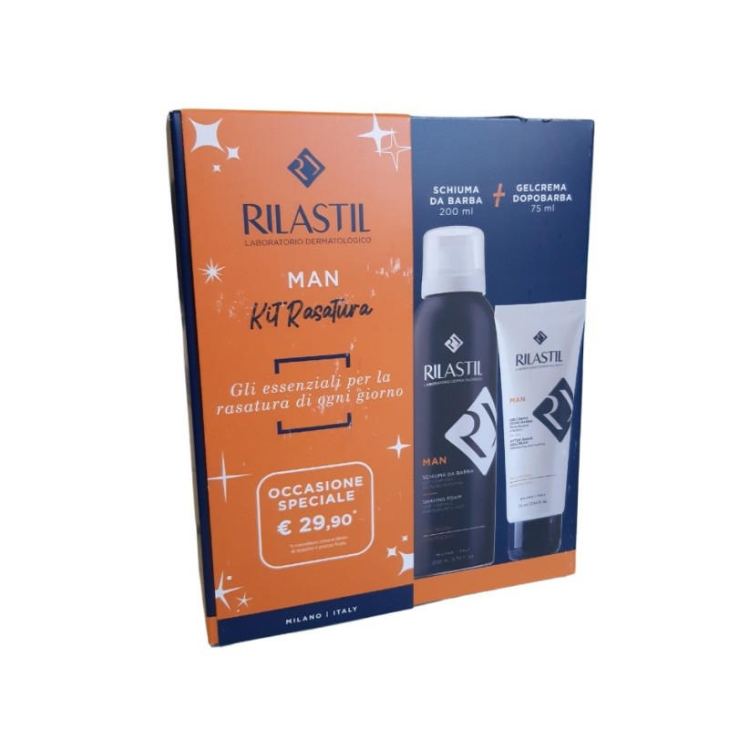 Ist. Ganassini Rilastil Cofanetto Man 1 Rilastil Man Gel Dopobarba 75 Ml + 1 Rilastil Man Gelcrema Contorno Occhi 15 Ml