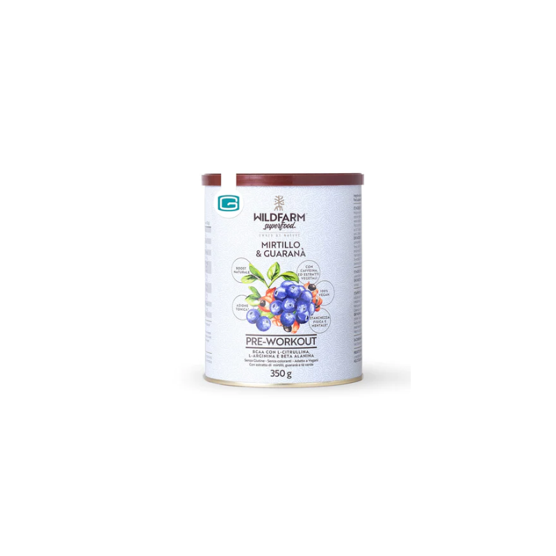 Wellness Food Wildfarm Superfood Pre Workout Mirtillo & Guarana' 350 G Wellness Food Wildfarm Superfood Pre Workout Mirtillo & Guarana' 350 G