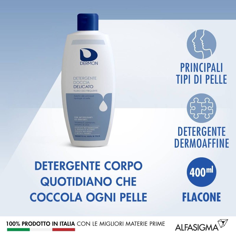 Alfasigma Dermon Detergente Doccia Delicato Uso Frequente 400 Ml Alfasigma Dermon Detergente Doccia Delicato Uso Frequente 400 Ml