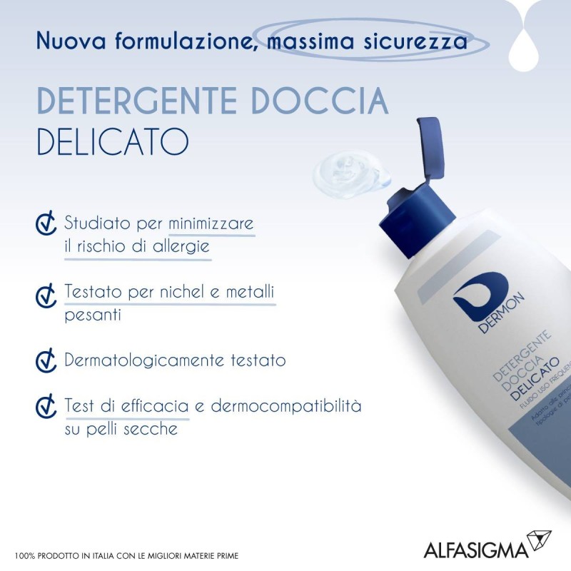 Alfasigma Dermon Detergente Doccia Delicato Uso Frequente 400 Ml Alfasigma Dermon Detergente Doccia Delicato Uso Frequente 400 Ml