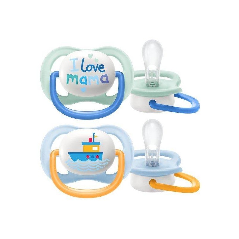 Philips Avent Ultra Air Succhietto Mama/boat Maschio 0-6 Mesi 2 Pezzi Philips Avent Ultra Air Succhietto Mama/boat Maschio 0-6 Mesi 2 Pezzi