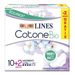 Fater Lines Cotone Bio Ultra Ali 10+2 Pezzi