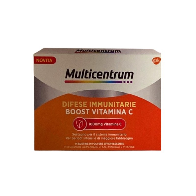 Haleon Italy Multicentrum Difese Immunitarie Boost Vitamina C 14 Bustine Haleon Italy Multicentrum Difese Immunitarie Boost Vitamina C 14 Bustine