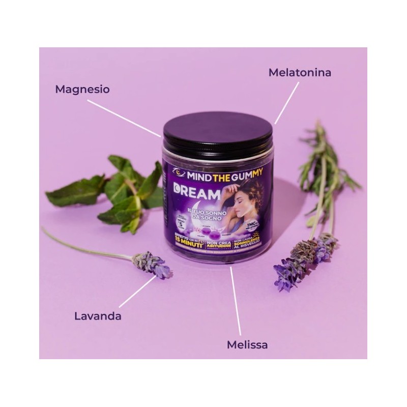Dante Medical Solution Mind The Gummy Dream 60 Pastiglie Gommose Gusto Mirtillo Senza Zucchero